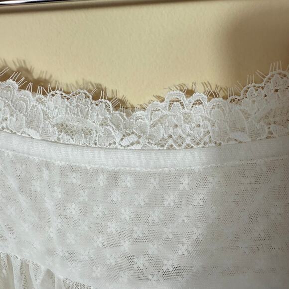 Free People Forever Young Half Slip SZ M Sheer Tiered Ruffles Romantic - Picture 6 of 12